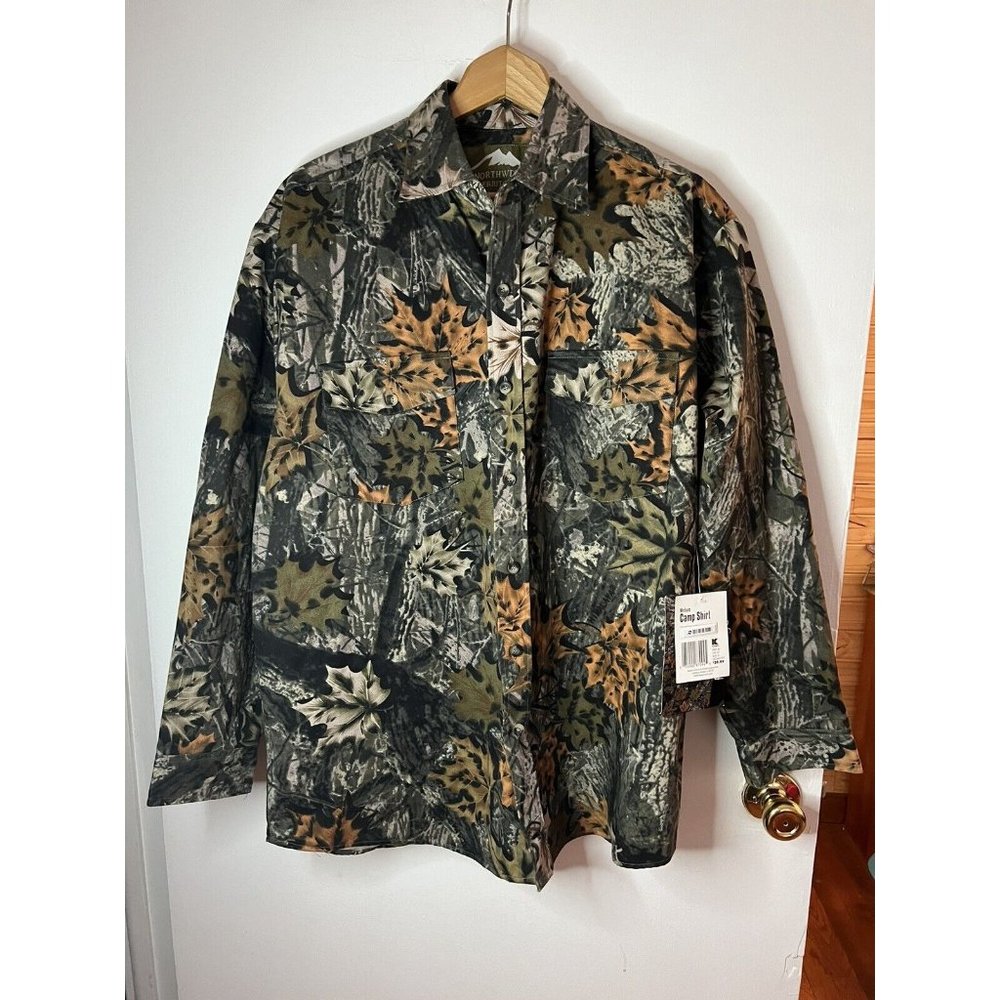Vintage NOS Mens Long Sleeve Camp Hunting Shirt Nwt Northwest Territory Himalaya
